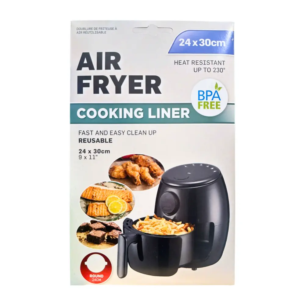 Tấm Lót Nồi Chiên Không Dầu, Air Fryer Cooking Liner Round, BPA Free (24 x 30cm) - UNCLE BILLS